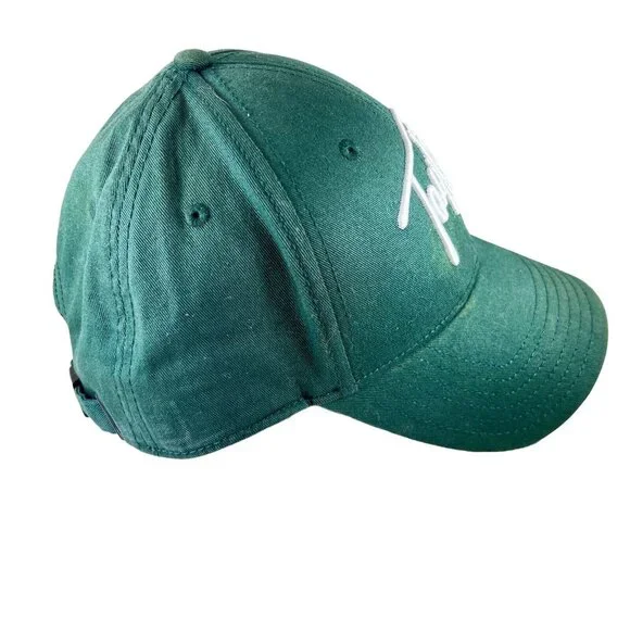 Taylor Made Golf Hat McHenry Illinois 1979 Green Spellout Strapback Baseball Cap - Picture 3 of 8